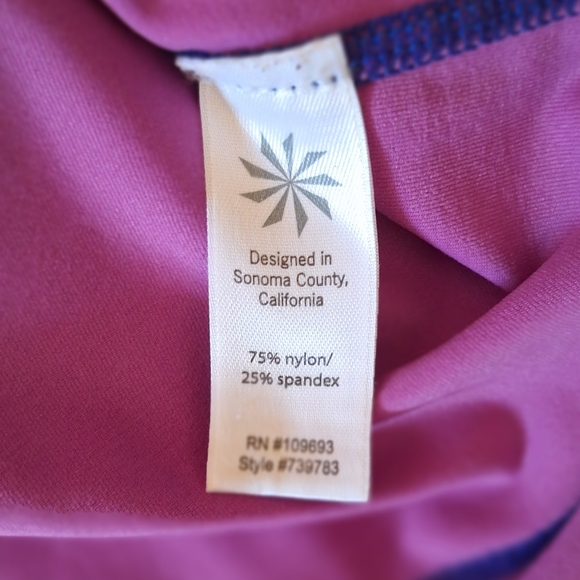 Athleta half zip dry fit purple top XXS NWOT *D5 - Picture 4 of 5